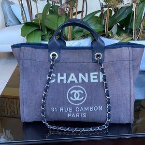 Chanel Deauville Denim Beach Bag